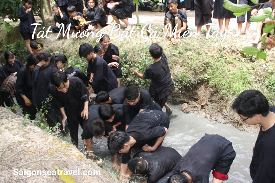 tát mương bắt cá kdl vinh san - saigonseatravel.com